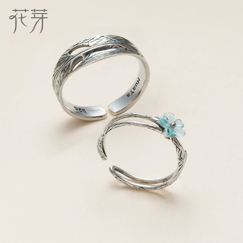 花芽 Оригинальное дизайнерское кольцо для влюбленных для друга, серебро 925 пробы, простой и элегантный дизайн, подарок для девушки