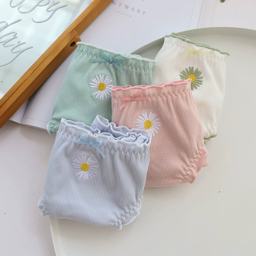 Свежее брендовое нижнее белье, хлопковые штаны, комфортные тонкие трусы для школьников, с акцентом на бедрах, средняя посадка