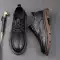 Giày nam màu đen tinh khiết mùa xuân bếp đầu bếp chống thấm nước, chống trơn trượt và chống dầu bảo hộ lao động giày thể thao nam phong cách Anh Quốc giày da công sở 