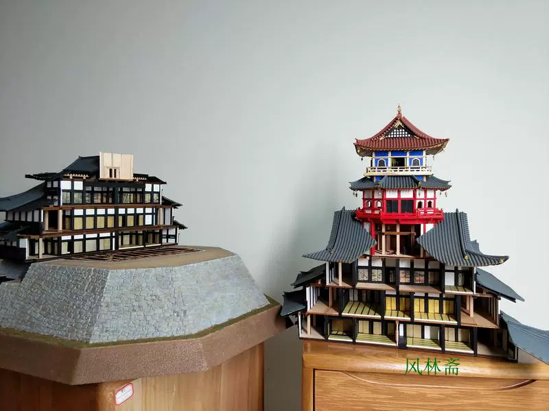 纯木作！1/90 全内构安土城已拼装素组版！ 日本匠人DIY城堡模型