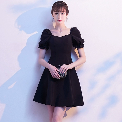 Черное короткое вечернее платье, подходит для подростков