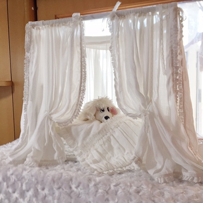 taobao agent BJD bed mantle pure hand -made heavy worker blythe small cloth 6 -point white French scene OB27 custom doll house furniture
