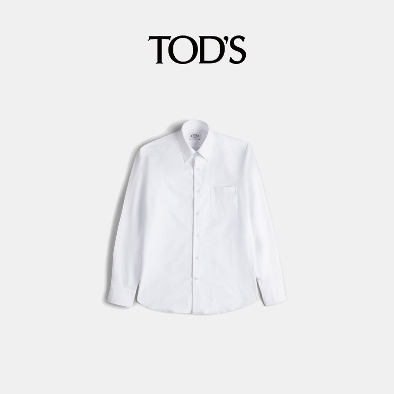 TOD'S男士白色棉质长袖衬衫