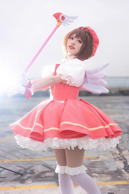 taobao agent Small women's red white clothing, cosplay, for girls