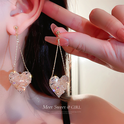 taobao agent Fuchsia advanced earrings, light luxury style, 2023 collection