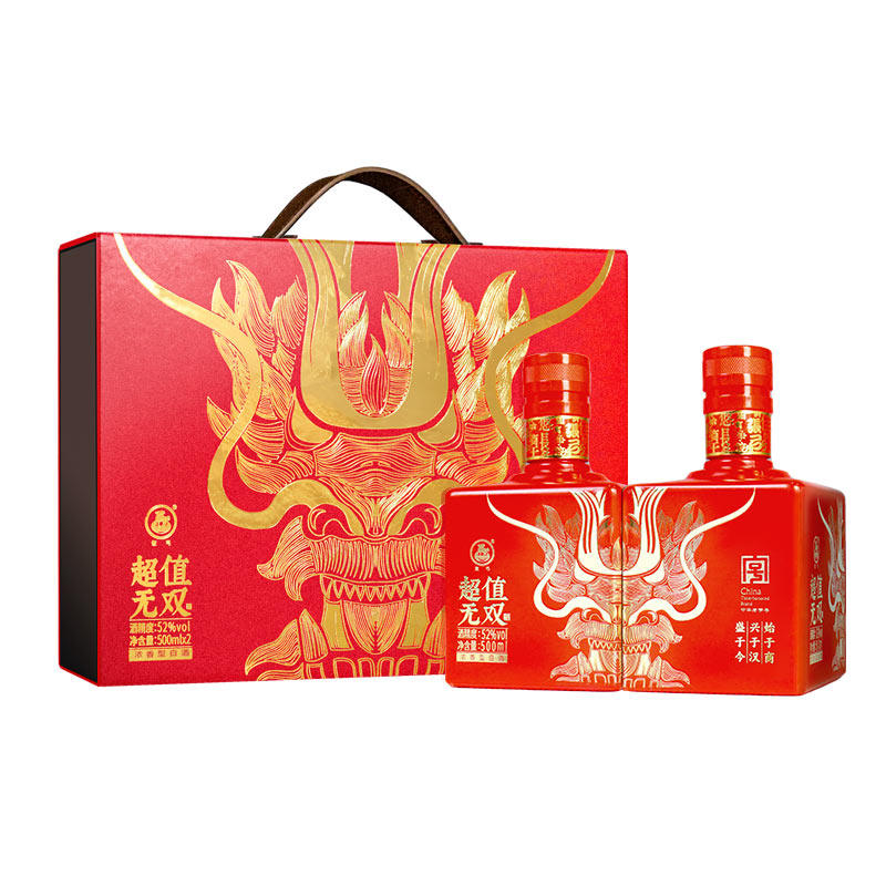 张弓 超值无双 浓香型白酒 500ml 2瓶 礼盒装 52%vol   券后97.75元包邮 