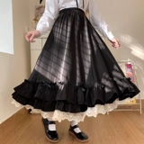 Японская демисезонная сексуальная длинная юбка, стиль Лолита, высокая талия