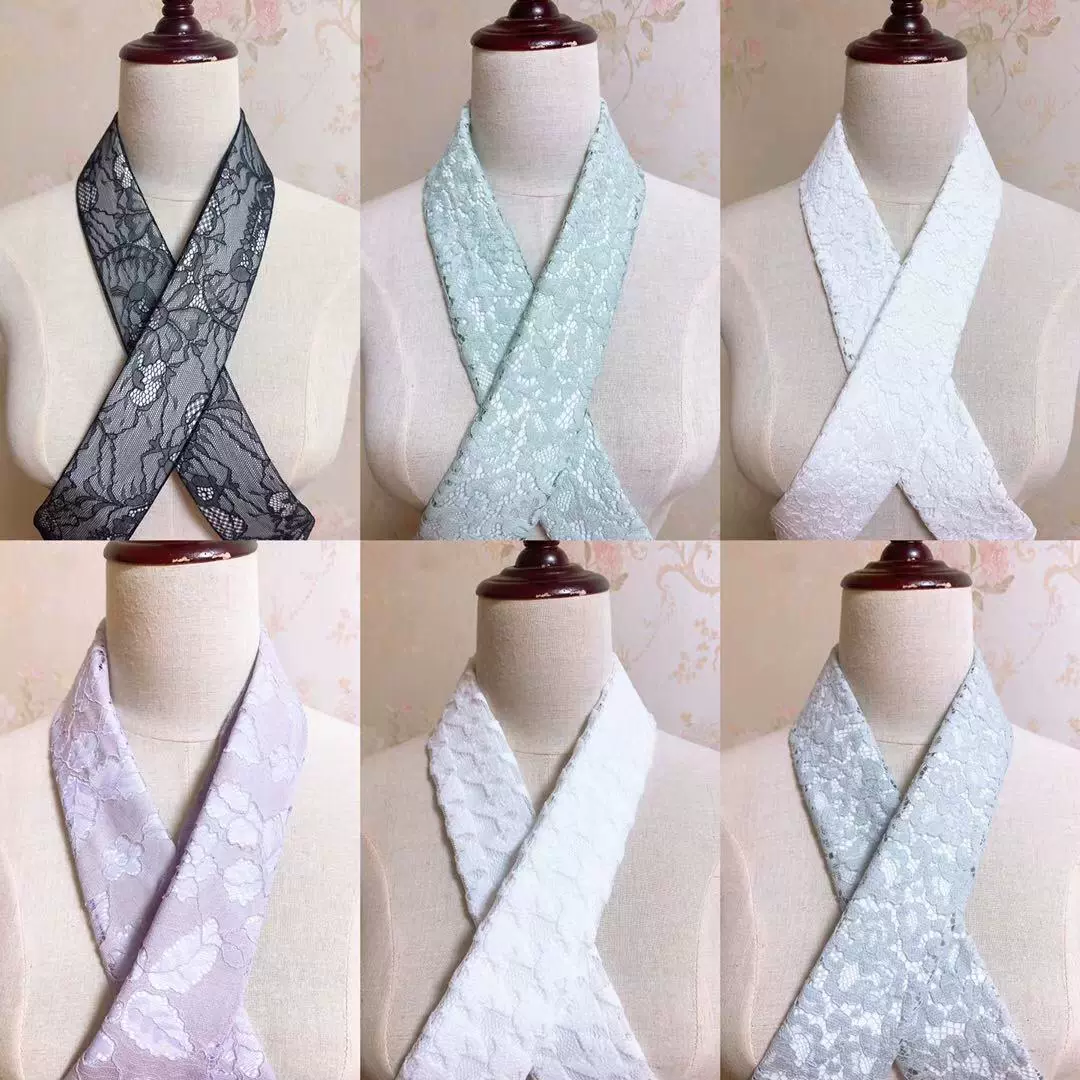 日本和装小物印花半衿蕾丝半衿和服浴衣搭配多花色- Taobao
