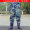 Большие цветочные камуфляжные брюки с растянутой талией (мягкое, тонкое плоское дно)