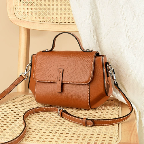 Кожаная сумка через плечо, сумка на одно плечо, универсальная небольшая сумка, воловья кожа, из натуральной кожи