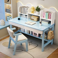 YMSJ2026#Синий и белый одиночный таблица+подъемное кресло