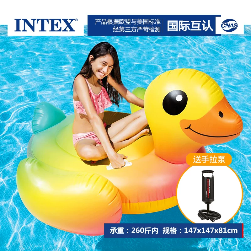Плавательный надувной круг INTEX для взрослых, надувная игрушка, фламинго, единорог