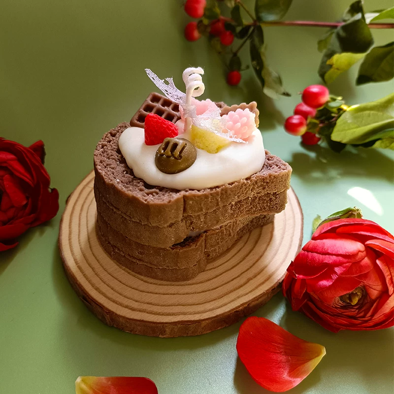 Аcrylic cream aromatherapy, creative design candle, gift box for friend, set, nail decoration