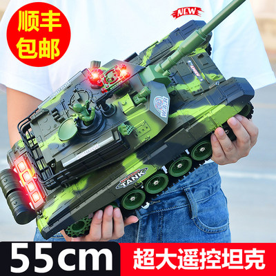 履带式遥控坦克车玩具可开炮亲子对战充电动儿童模型男孩越野汽车