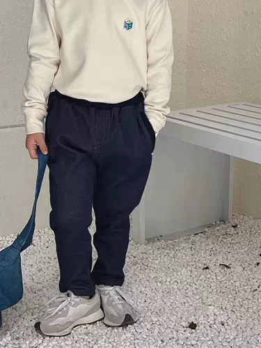 Осенняя демисезонная мягкая эластичная трикотажная мягкая пуля подходит для мужчин и женщин, джинсовые джинсы, штаны, детская одежда