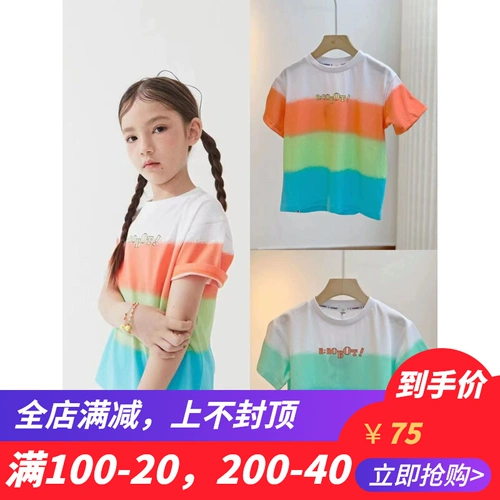 Летняя детская футболка подходит для мужчин и женщин для отдыха, детская одежда, круглый воротник, короткий рукав