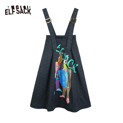 taobao agent Black suspenders, winter pleated skirt, 2021 collection, A-line