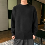 Мужской демисезонный трендовый флисовый шерстяной трикотажный свитер, высокий воротник, коллекция 2021, увеличенная толщина