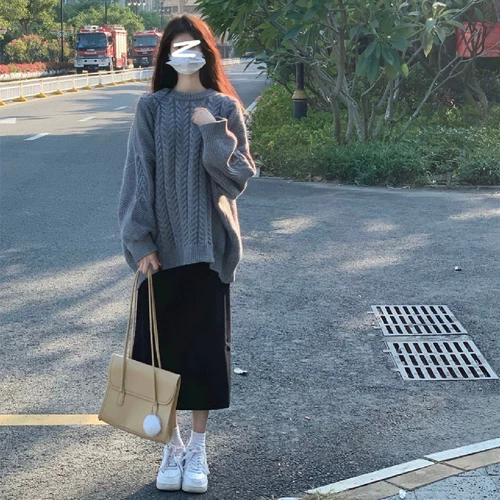 Демисезонный японский ретро свитер, куртка, оверсайз, изысканный стиль