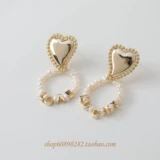 Маленькие серьги с буквами из жемчуга, аксессуары, 14 карат, золотой цвет