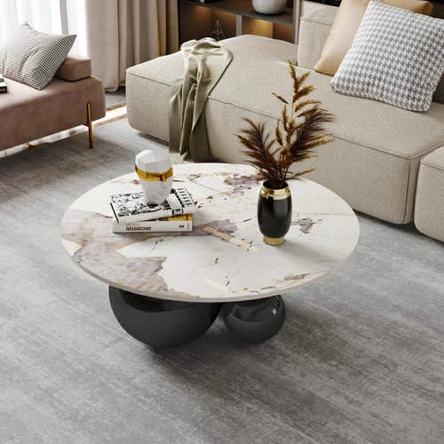 Итальянский Pandora Tea Light Luxury Modern Circle Большой и маленькая квартира инопланетная скала дизайнеры Tea Table Designer