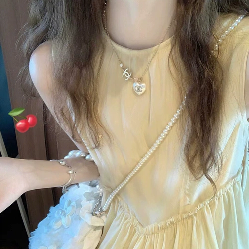 Милое летнее платье, юбка без рукавов, французский стиль, подходит для подростков, юбка-пачка