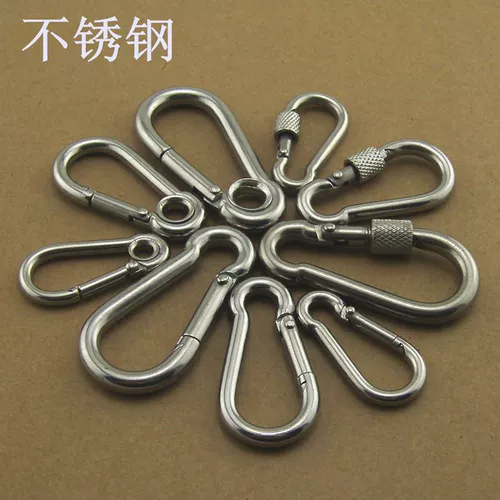 304 Клаповая из нержавеющей стали Страхование Пружина Страхование Песчана Пакер Клинкер Пакер быстро висящая кусочка для лечения собаки Крюк по талии