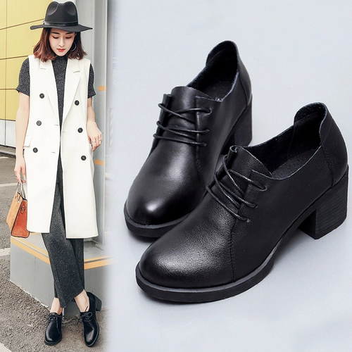 Обувь для кожаной обуви, зимние рабочие флисовые кожаные туфли в английском стиле, 2019, из натуральной кожи, воловья кожа