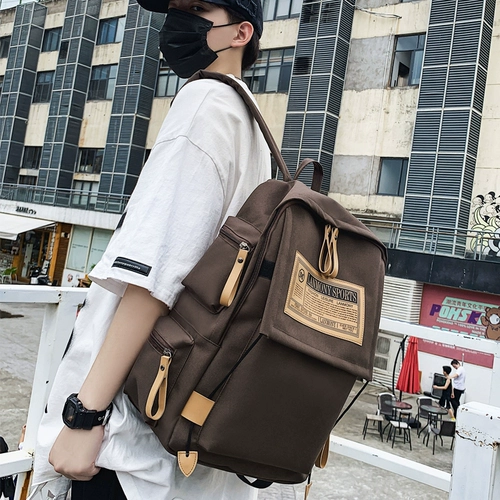 Модный школьный рюкзак, мужская вместительная и большая сумка через плечо для путешествий, коллекция 2021, для средней школы, подходит для студента