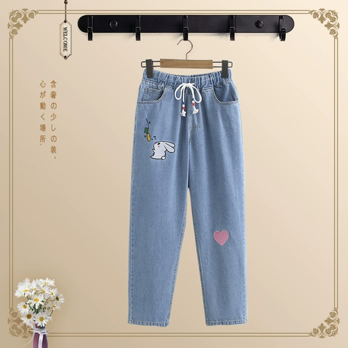 Повседневные брюки, джинсовые джинсы для школьников, штаны, для средней школы, оверсайз, 12-15 лет, подходит для подростков