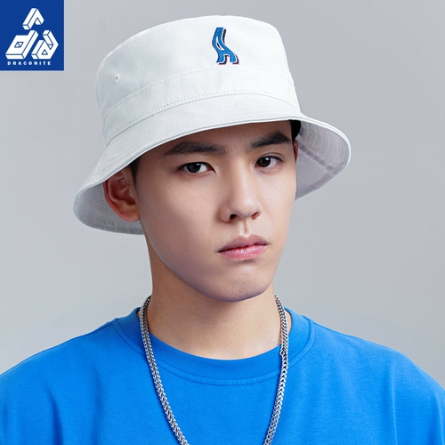 Draconite × juejue Новая большая голова рыбацкая шляпа мужская женщина для женского горшка Пара шляпа бедра белая a6032
