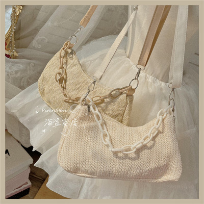 taobao agent Capacious straw summer universal chain, shoulder bag