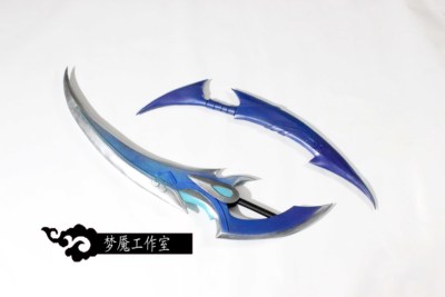 taobao agent 【Nightmare studio】King Glory Lan COS props weapon Shark's hunting blade falls constantly lightweight
