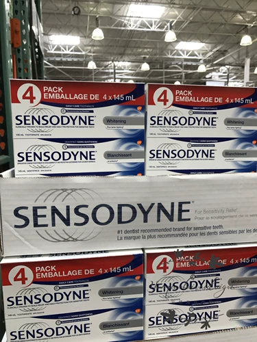 Spot Canadian Sensodyne Комфортный зубной пасты сетка белая зубная паста кровотечение.