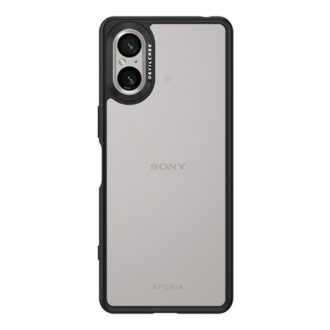 DEVILCASE Black Clear Textured Frame Minimalist iPhone Case