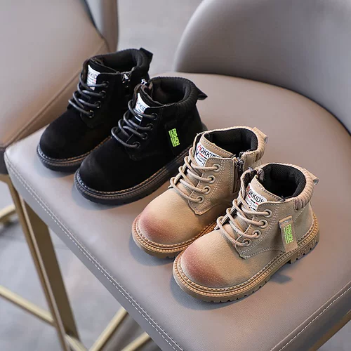 Martens, короткие сапоги для мальчиков, детские туфли в английском стиле, ботинки для девочек, 2022, осенние, тренд сезона, в британском стиле, мягкая подошва
