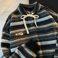 Японский тонкий ретро свитер для влюбленных, осенний кардиган, трикотажная зимняя куртка