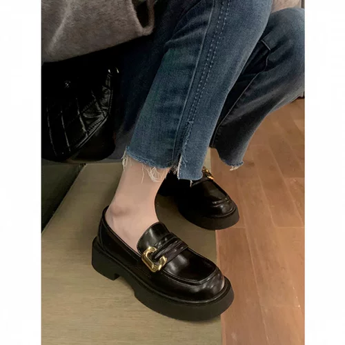 Лоферы на платформе, обувь, туфли в английском стиле для кожаной обуви, 2023 года, тренд сезона, из натуральной кожи, в британском стиле