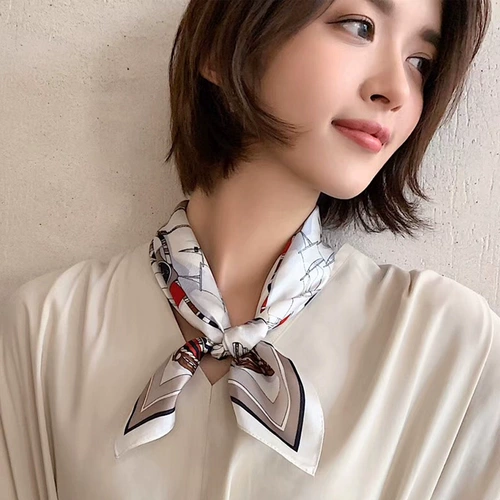 Модный носовой платок, квадратный свежий шарф, в корейском стиле
