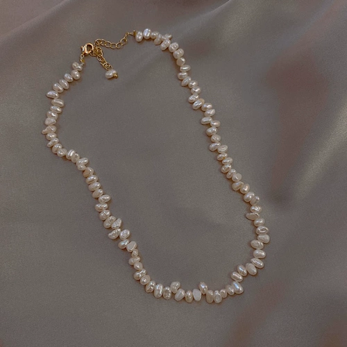 Натуральное ожерелье из жемчуга, цепочка до ключиц