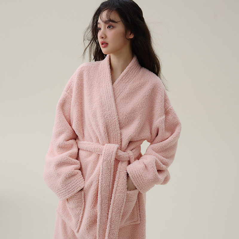 Marjon baxmal yarim mavsumli xalat, pijama, yubka, issiq flanel ko'ylak, sevganingiz uchun