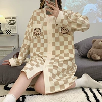 302 Grid Little Bearbirt Brown