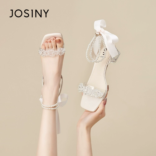 Прозрачные высокие летние сандалии, ремень, 2022, популярно в интернете