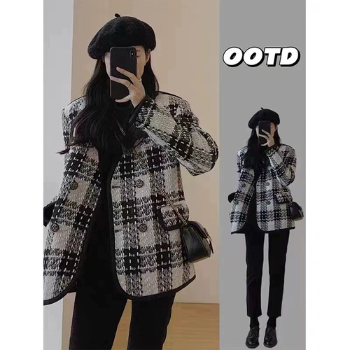 Демисезонная осенняя элитная куртка, в корейском стиле, в стиле Шанель