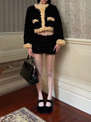 taobao agent Jacket, mini-skirt, autumn set, Chanel style, french style