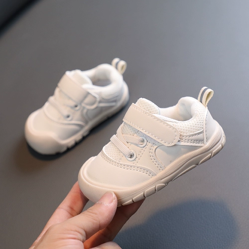 Детская дышащая белая обувь для раннего возраста, осенняя, 1-3 лет, мягкая подошва