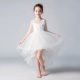 Наряд маленькой принцессы, платье девочки цветочницы, вечернее платье, детский наряд для музыкальных выступлений, подарок на день рождения, из фатина, белая одежда