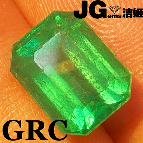 Jie ji natural необработанная бабушка Zambia Green Nude Color Gemstone Ring International Сертификат Чрезвычайно микрофтинг