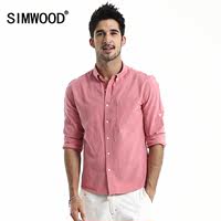 Simwood简木男装 iFashion秋冬新款男士纯棉欧美风修身衬衫男衬衣