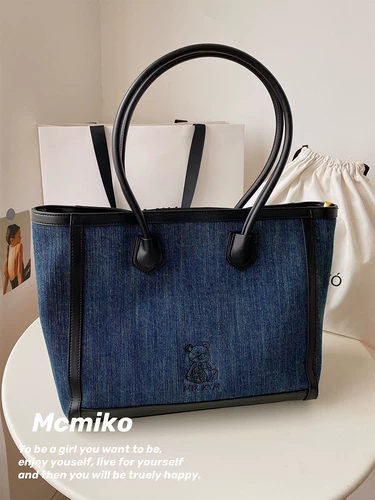 Джинсовая оригинальная дизайнерская сумка, французский стиль